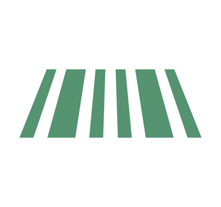 Tapis vinyle rayures vertes et blanches - TenStickers