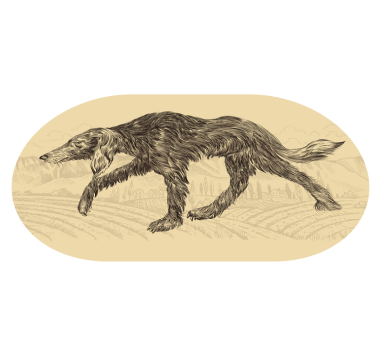 Tapis vinyle animal silhouette canine élégante - TenStickers