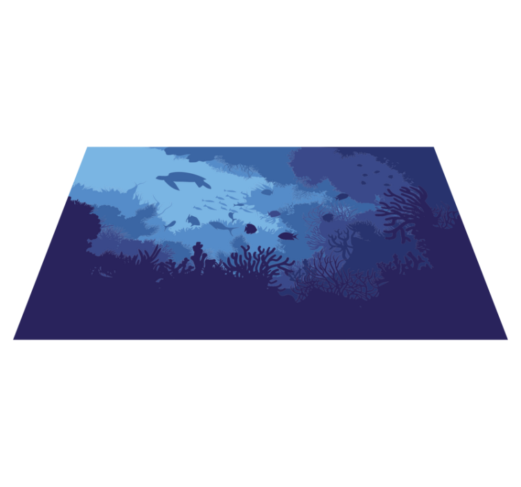 Tapis vinyle nature scène sous-marine - TenStickers