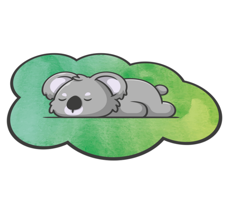 Tapis vinyle bébé koala endormi - TenStickers