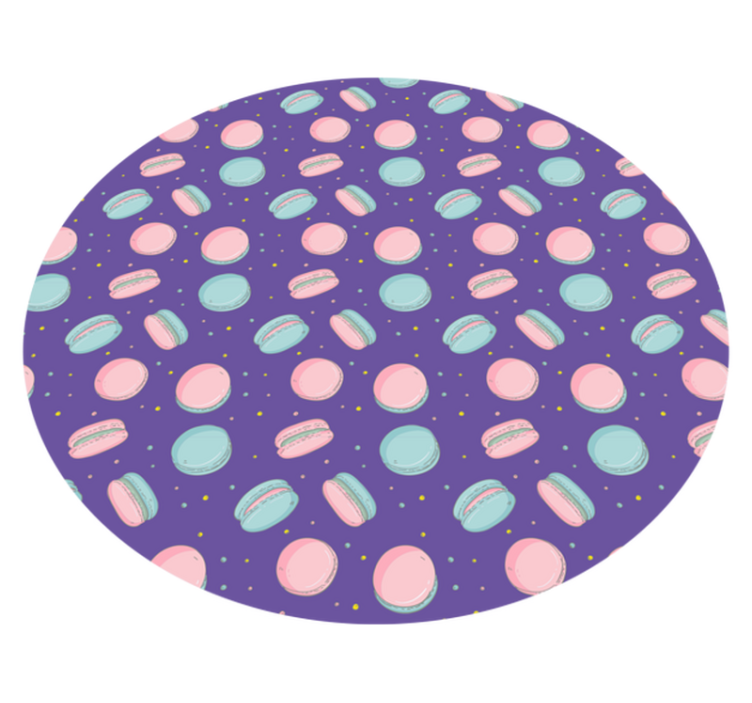 Tapis vinyle pour enfants motif macaron coloré - TenStickers