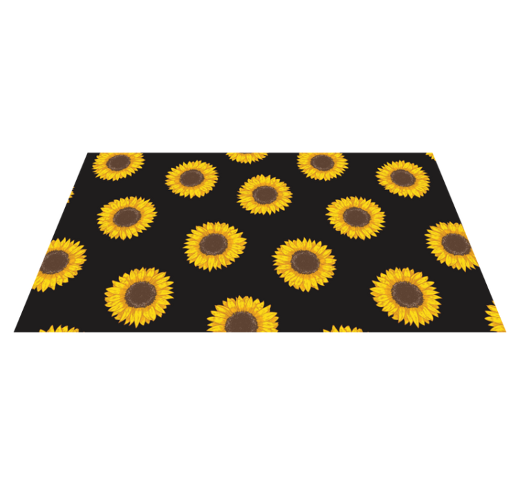 Tapis vinyle plantes motif tournesols - TenStickers