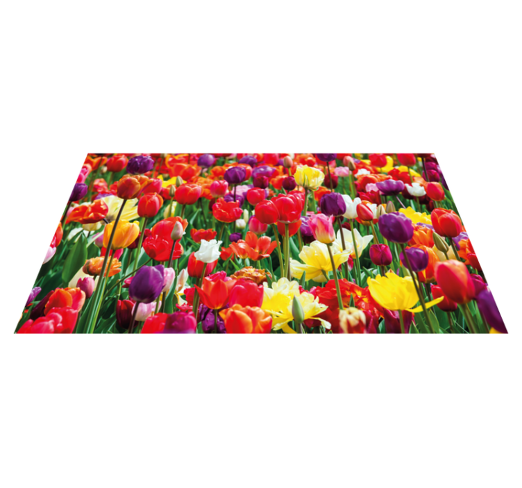Tapis vinyle plantes composition de tulipes vibrantes - TenStickers