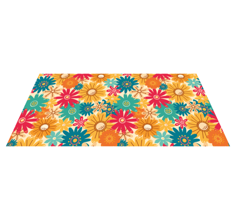 Tapis vinyle cuisine Mélange fleurs différentes - TenStickers