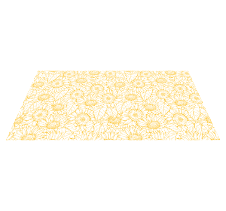 Tapis vinyle plantes motif tournesol - TenStickers