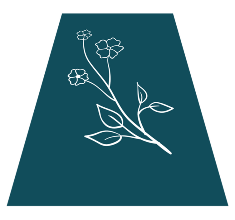 Tapis vinyle plantes tige florale expressive - TenStickers