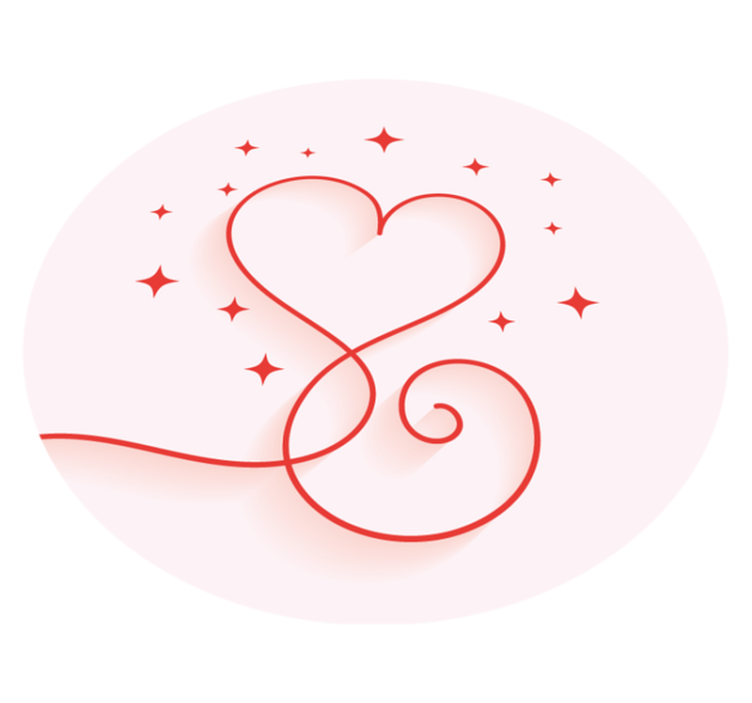 Tapis vinyle chambre motif tourbillonnant en forme de cœur - TenStickers