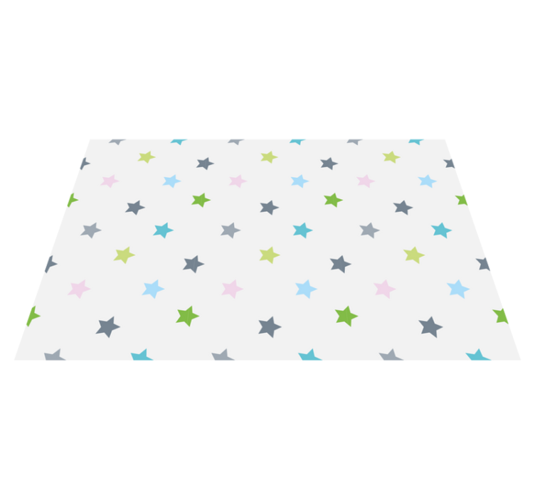 Tapis vinyle étoile couleurs minimalistes - TenStickers