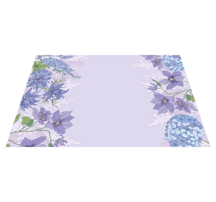 Tapis vinyle plantes accents floraux lavande - TenStickers