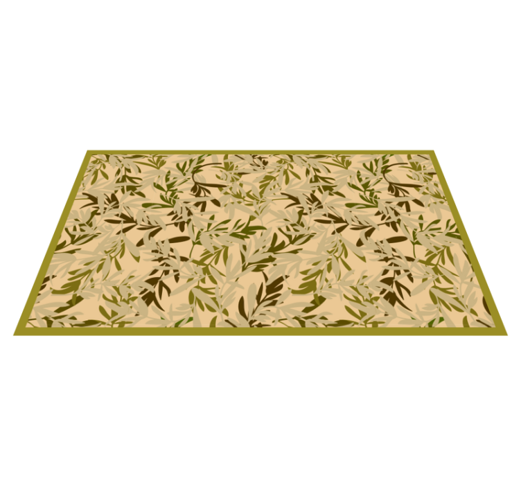 Tapis vinyle plantes motif feuillage vert - TenStickers