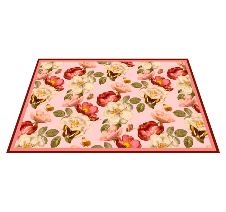 Tapis vinyle plantes arrangement floral épanoui - TenStickers