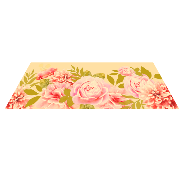 Tapis vinyle plantes élégance florale épanouie - TenStickers