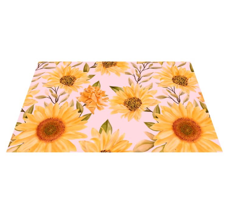 Tapis vinyle plantes concept floral de tournesol - TenStickers