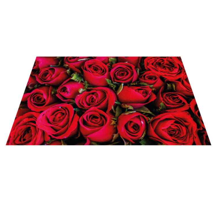 Tapis vinyle plantes bouquet de roses - TenStickers