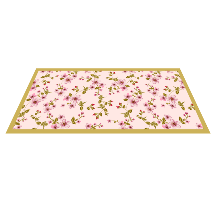 Tapis vinyle plantes motif de fleurs florales - TenStickers