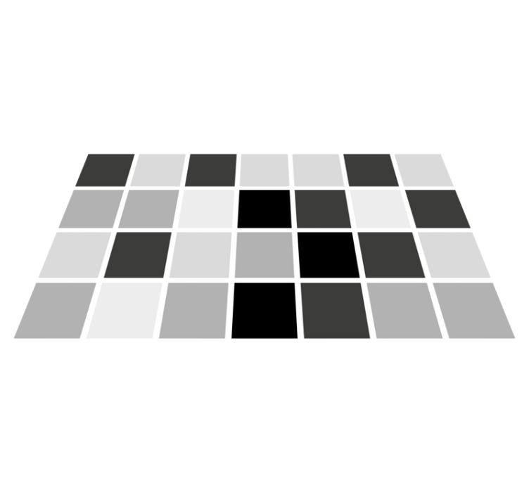 Tapis vinyle salle de bain carrés aux nuances de gris - TenStickers