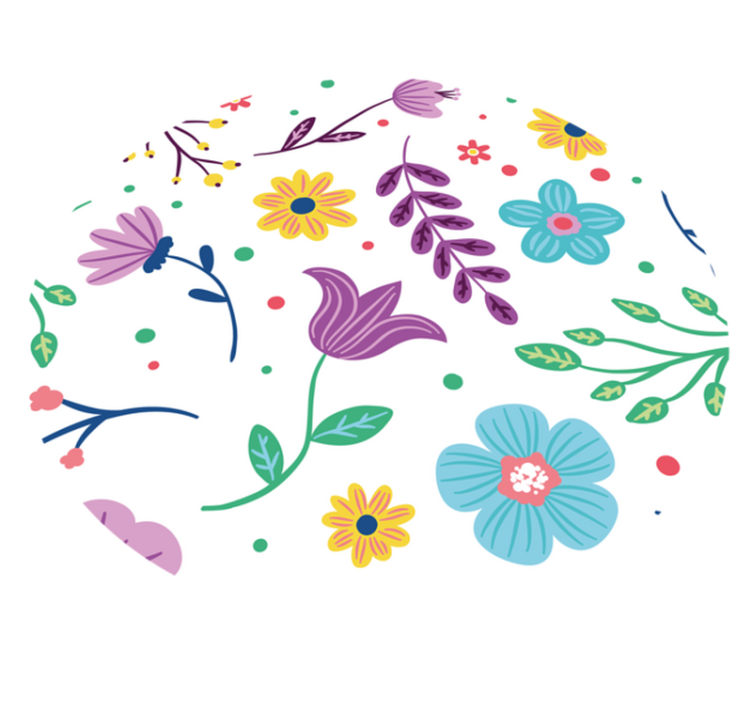 Tapis vinyle plantes inspiration florale vivante - TenStickers