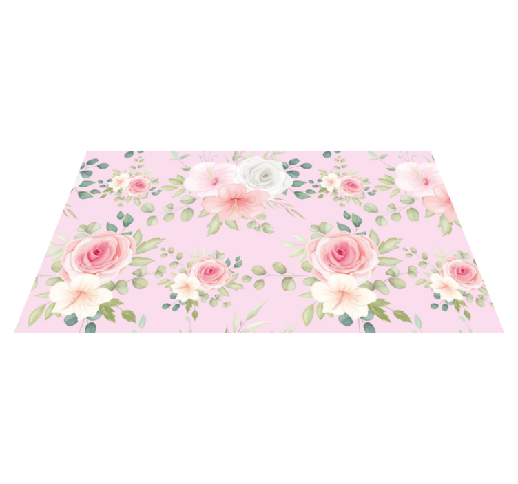 Tapis vinyle plantes fleur gracieuse - TenStickers