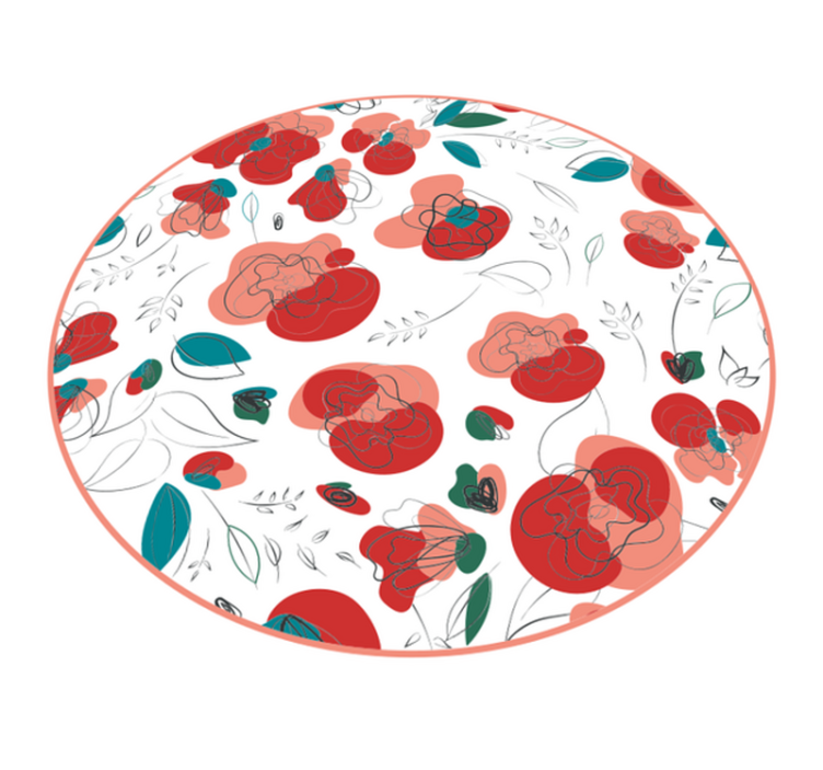 Tapis vinyle plantes élément floral florissant - TenStickers