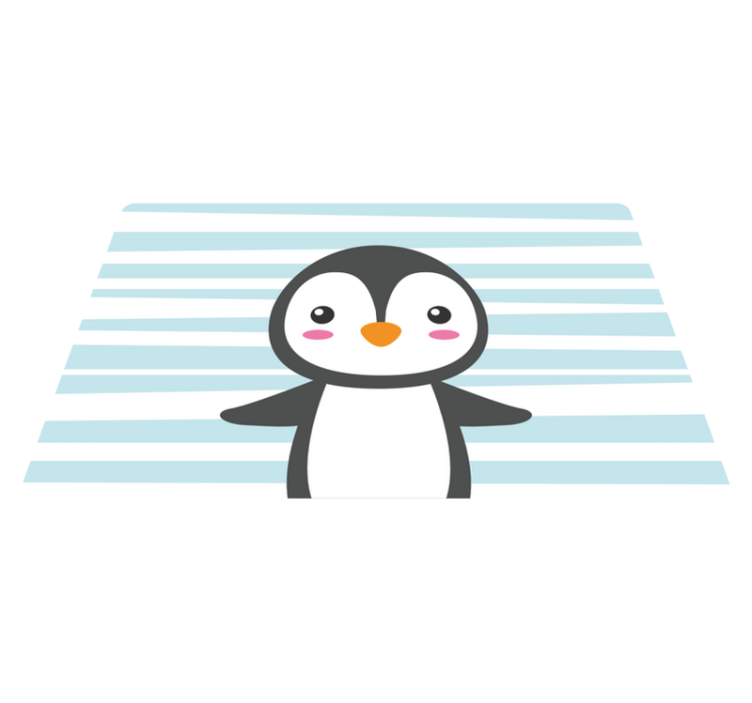 Tapis vinyle bébé conception de pingouin mignon - TenStickers