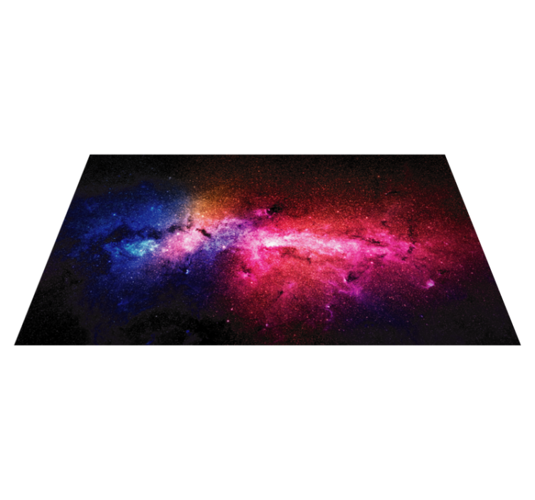 Tapis vinyle étoile explosion de couleurs galactiques - TenStickers