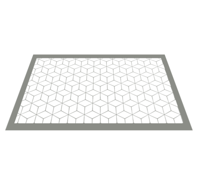 Tapis vinyle salle de bain moderne mosaïque grise - TenStickers