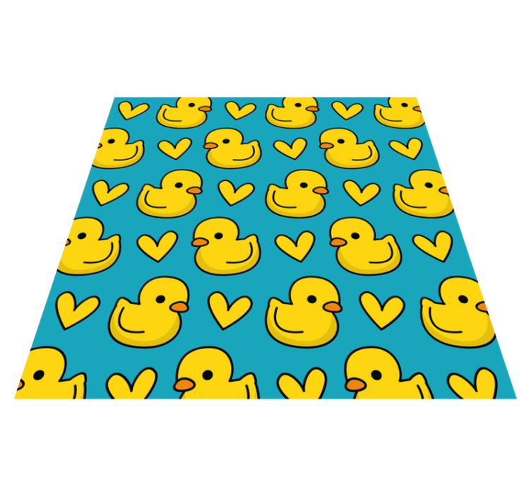 Tapis vinyle salle de bain motif de canetons - TenStickers