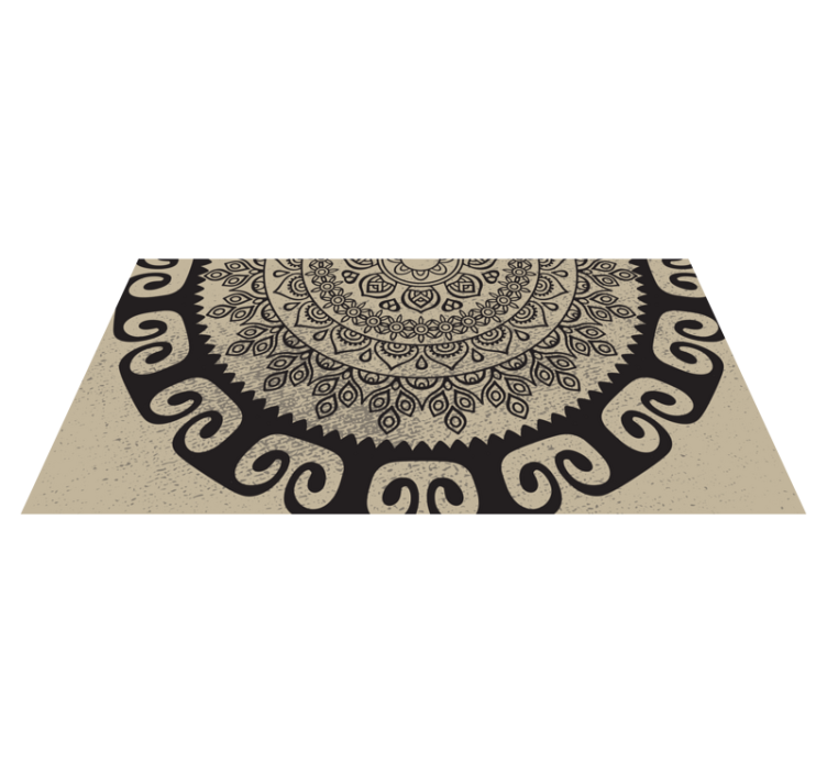 Tapis vinyle mandala motif sophistiqué - TenStickers