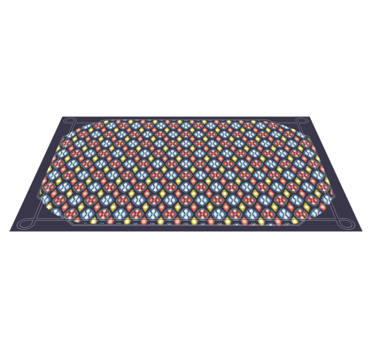 Tapis vinyle entrée composition de mosaïque colorée - TenStickers