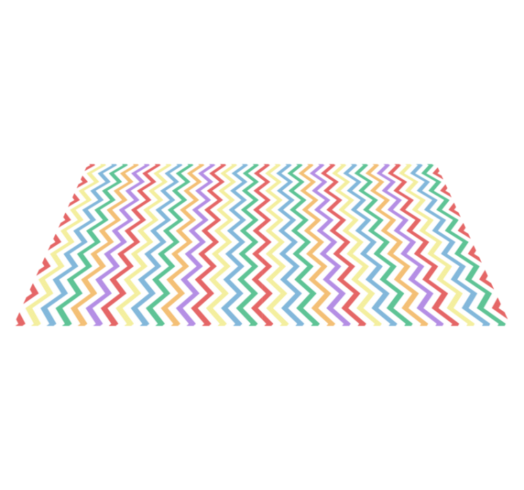 Tapis vinyle géométrique motif en zigzag vibrant - TenStickers