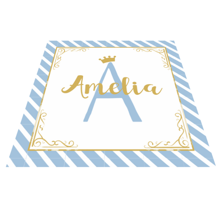 Tapis vinyle personnalisé style initial du nom - TenStickers