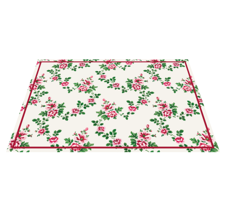 Tapis vinyle plantes fleurs à motifs floraux - TenStickers