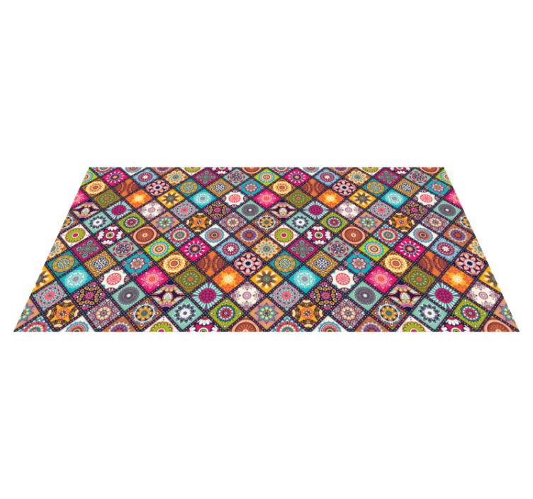 Tapis vinyle carreaux de ciment décoratif vibrant - TenStickers