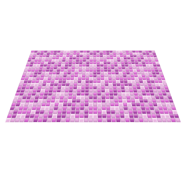 Tapis vinyle carreaux de ciment mosaïque violette - TenStickers