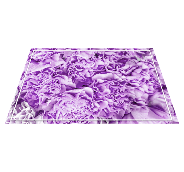 Tapis vinyle plantes fleurs violettes vibrantes - TenStickers