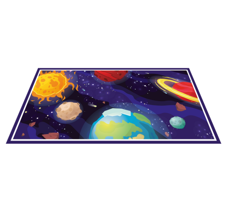 Tapis vinyle étoile scène d'exploration cosmique - TenStickers