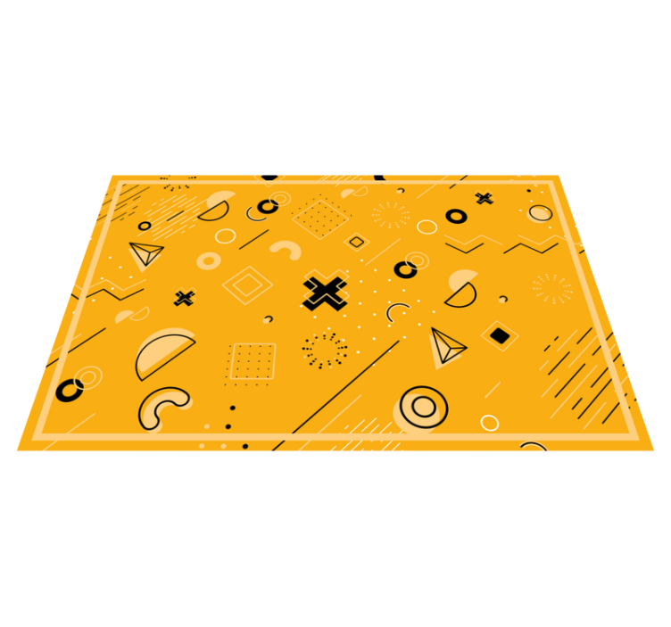 Tapis vinyle géométrique motif de formes abstraites - TenStickers
