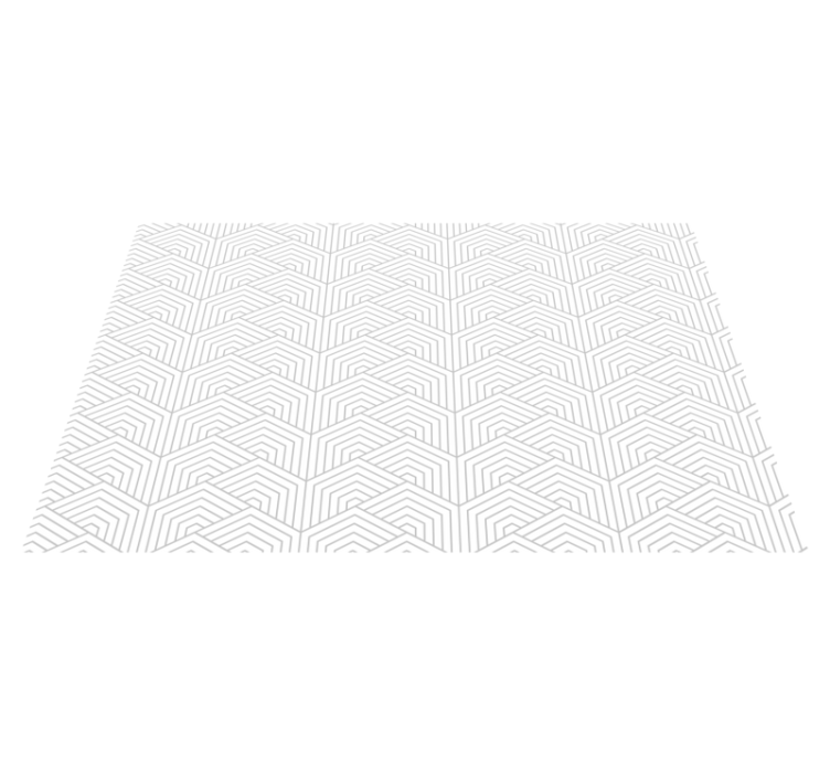 Tapis vinyle géométrique motif hexagone gris - TenStickers