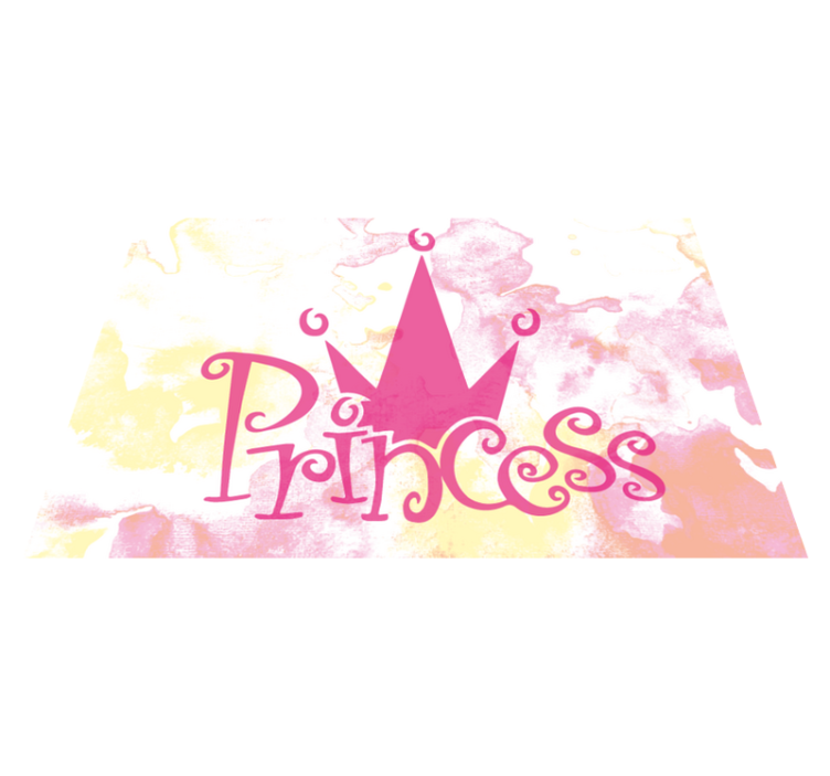 Tapis vinyle bébé thème de la couronne de princesse - TenStickers