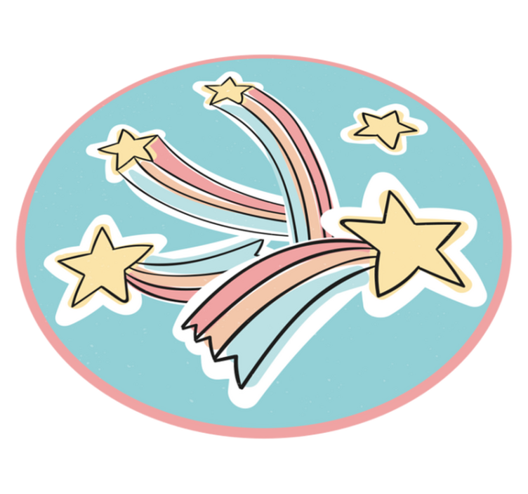 Tapis vinyle pour enfants étoiles arc-en-ciel colorées - TenStickers
