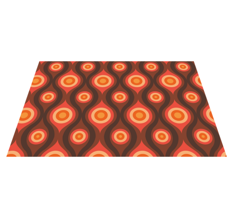 Tapis mosaique vinyle motif de cercle vintage - TenStickers