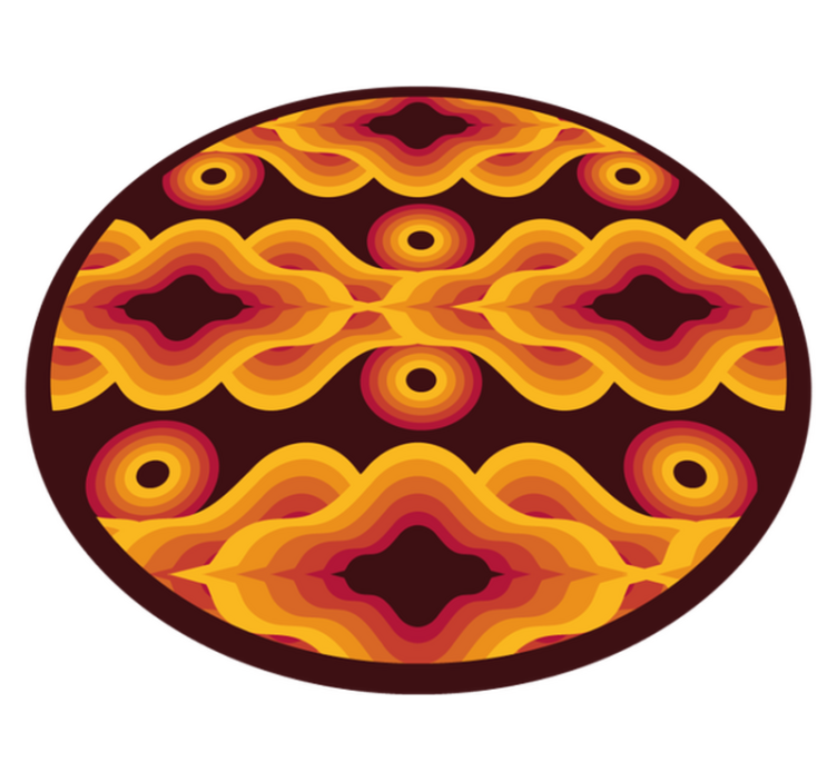 Tapis mosaique vinyle motif spirale vintage - TenStickers