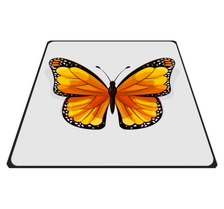 Tapis vinyle salle de bain bel art de papillon - TenStickers