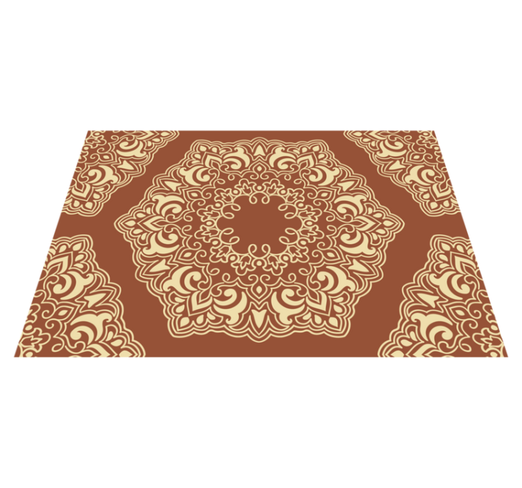 Tapis vinyle mandala arrangement botanique complexe - TenStickers