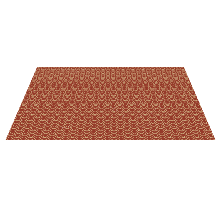 Tapis vinyle géométrique motif d'onde courbe - TenStickers