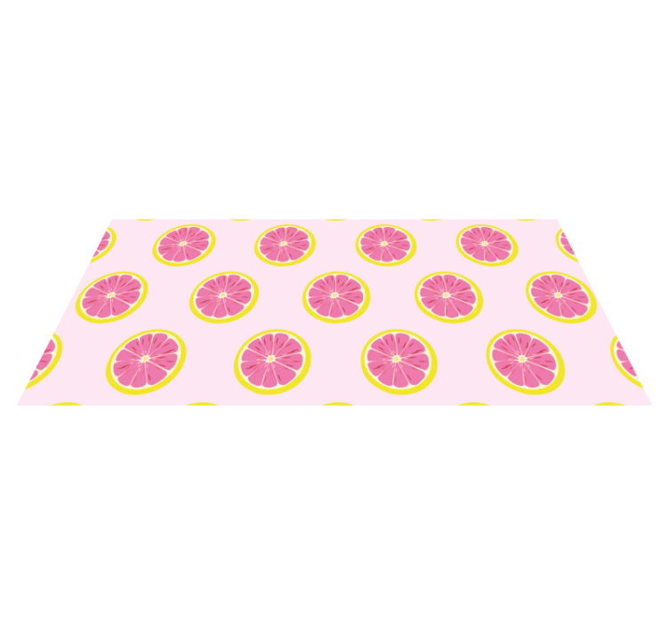 Tapis vinyle plantes motif de tranche d'agrumes - TenStickers