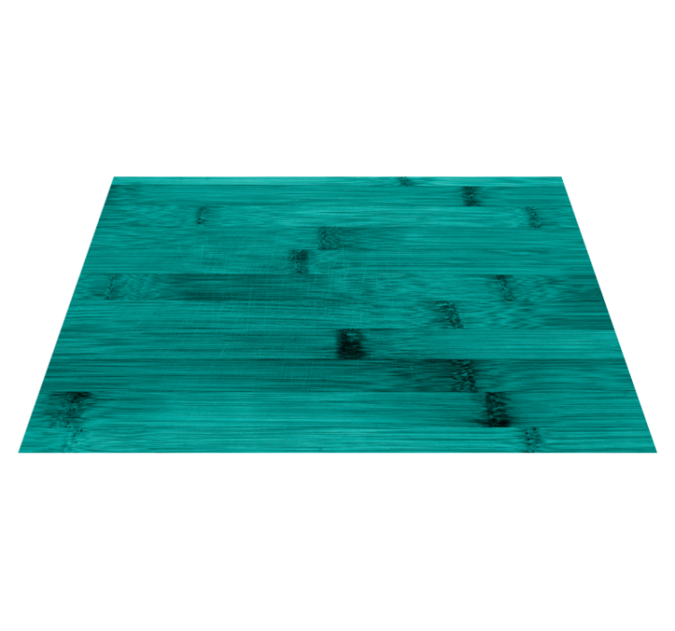 Tapis vinyle imitation parquet texture turquoise sarcelle - TenStickers