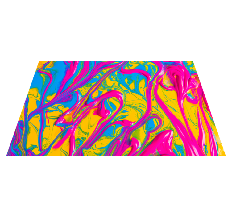 Tapis vinyle design moderne motifs tourbillonnants vibrants - TenStickers