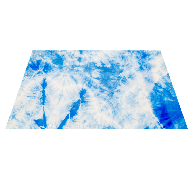 Tapis vinyle salon tie-dye bleu - TenStickers