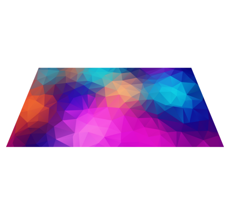 Tapis vinyle géométrique fusion colorée - TenStickers